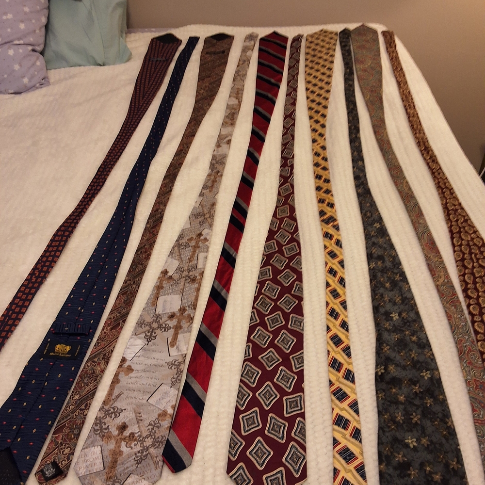 Stylish Assorted Men's Tie Collection (10 Ties))